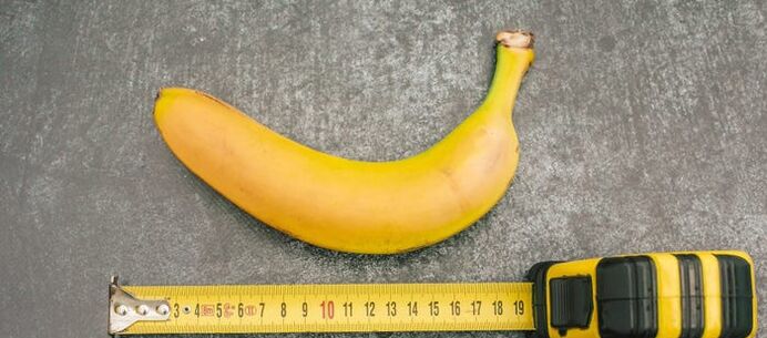 meritev penisa na primeru banane